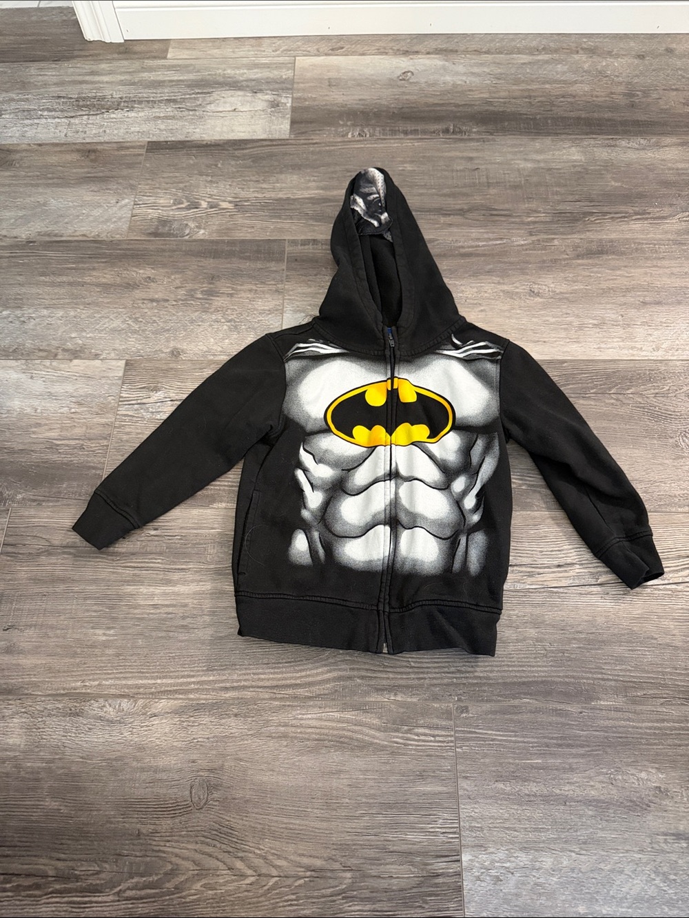 Batman Black & Gray Boys' Hooded Zip-Up Sweatshirt